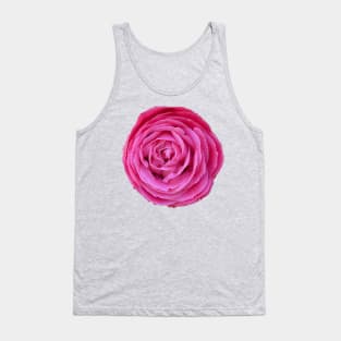 Dark Pink Peony Blossom Tank Top